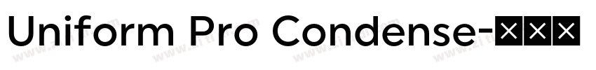 Uniform Pro Condense字体转换